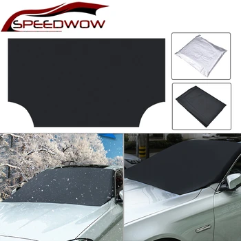

SPEEDWOW Magnetic Car Front Windscreen Cover Automobile Magnetic Sunshade Cover Anti-frost Anti-fog Waterproof Protector Cover