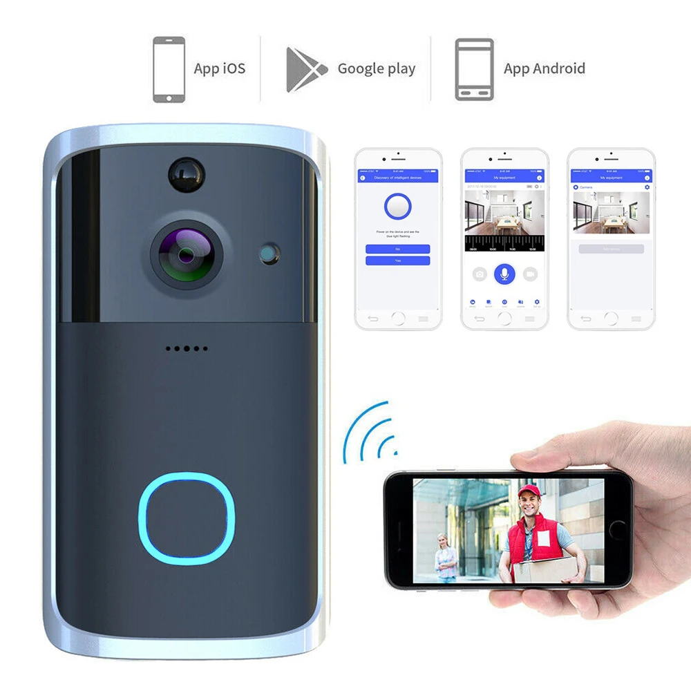 

M7 WiFi Video Doorbell Smart IP Video Intercom WI-FI Video Door Phone For Apartments IR Alarm Wireless Security Camera