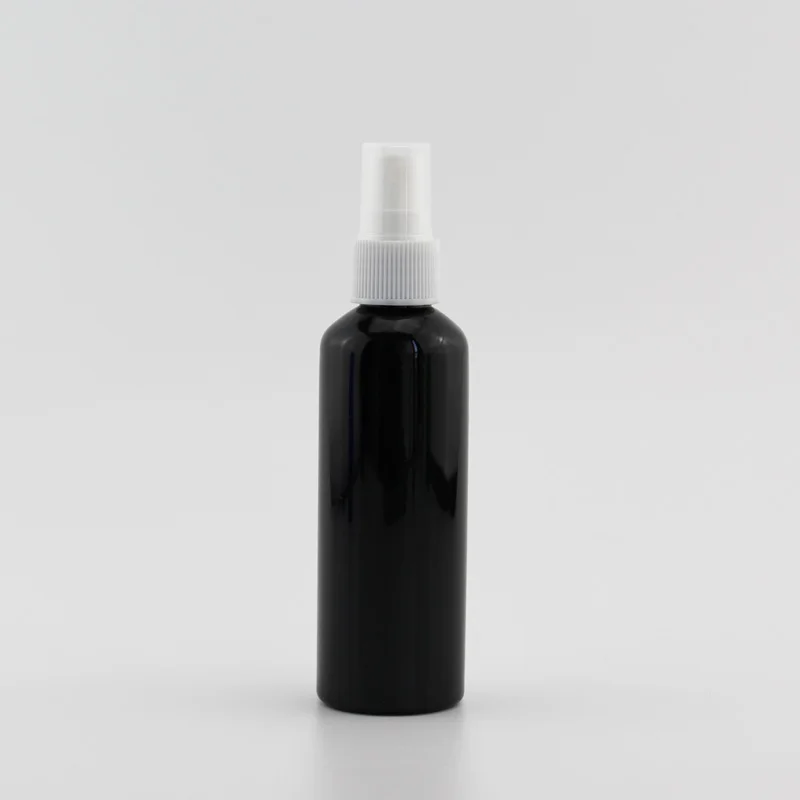 Black Bottle White 100 мл X 50 пустые бутылки с распылителем для духов, 100 куб. См ПЭТ прозрачный контейнер с распылителем насос мелкий туман косметическая бутылка с распылителем упаковка - Цвет: Black Bottle White