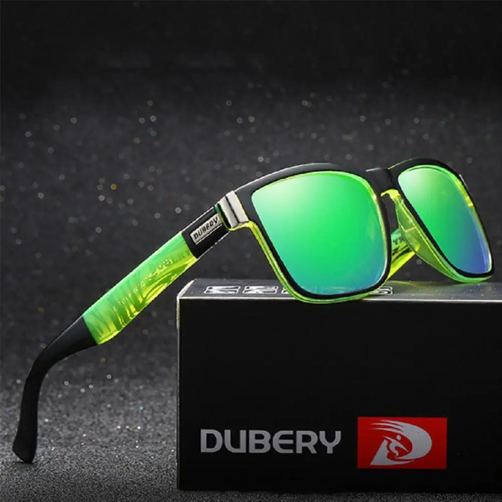 Бренд dubery дизайн мужские очки es поляризованные черные водительские солнцезащитные очки es UV400 оттенки Ретро мода солнцезащитные очки для мужчин