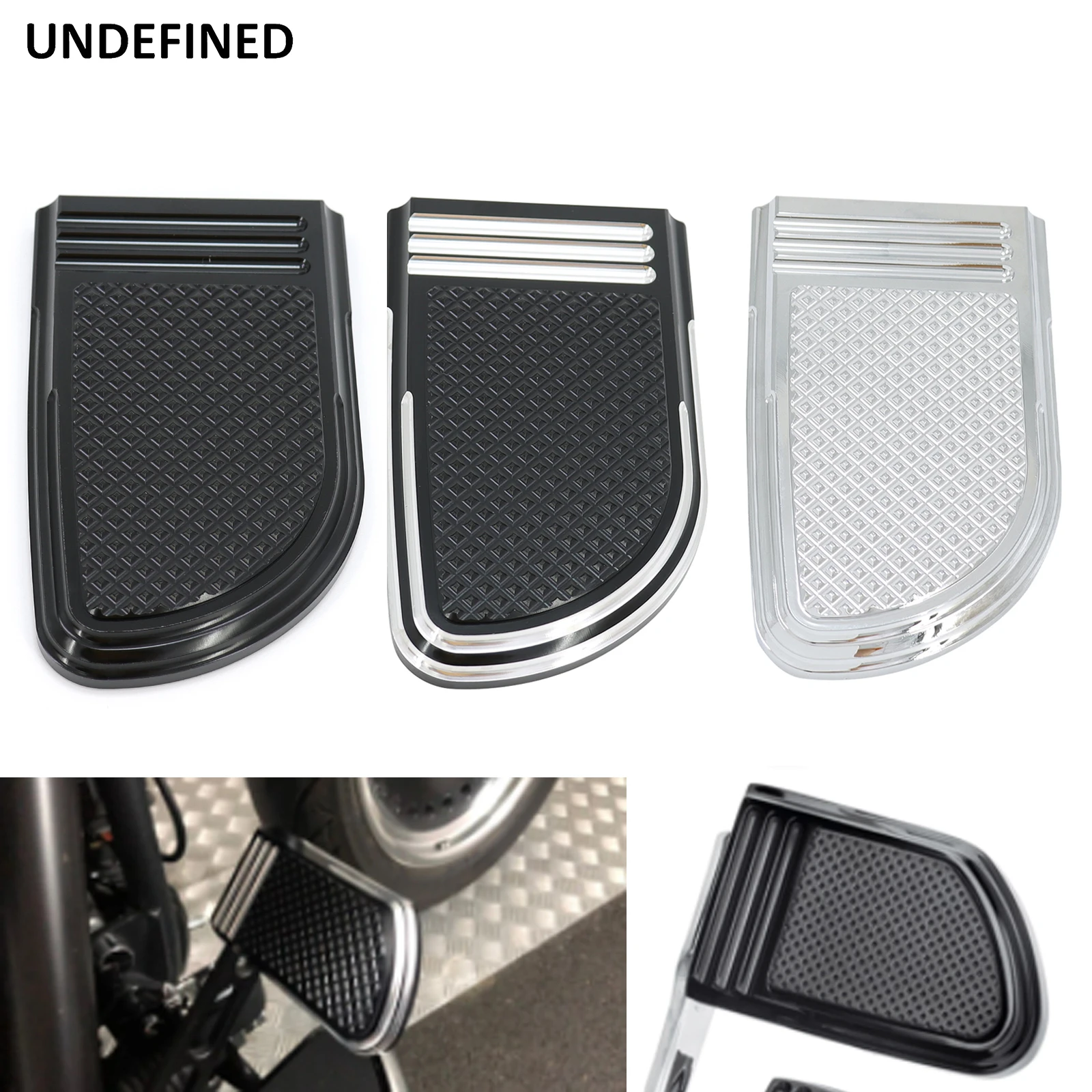 Motorcycle Black/Chrome Large Foot Pegs Footrest Brake Pedal Pad Cover For Harley Softail Touring CVO Electra Glide Dyna Fat Boy motorcycle accessories motorcycle footrests motorcycle foot pedals