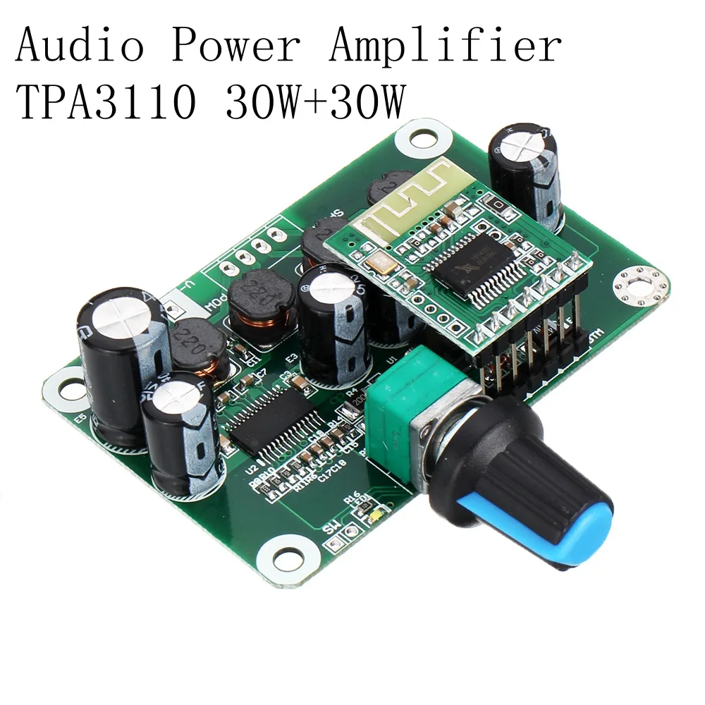 LEORY 30 Вт* 2 bluetooth цифровой стереомодуль аудио Мощность Плата усилителя 12 V-24 V автомобиль для USB колонка, Портативная колонка