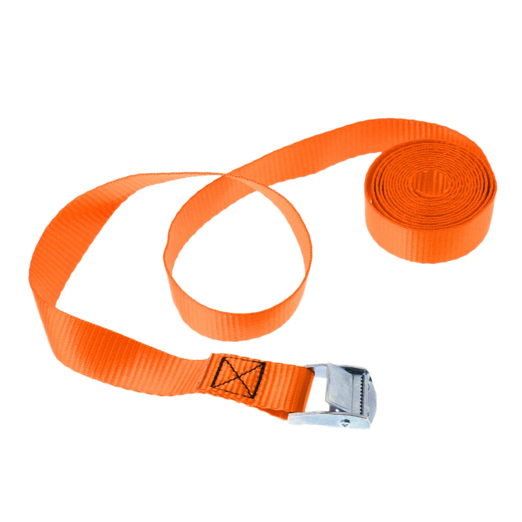 Tie Down Strap with Stainless Steel Buckle for Roof Racks, Surfboard, Kayak, Canoe, Car Cargo Lashing - Various Colors