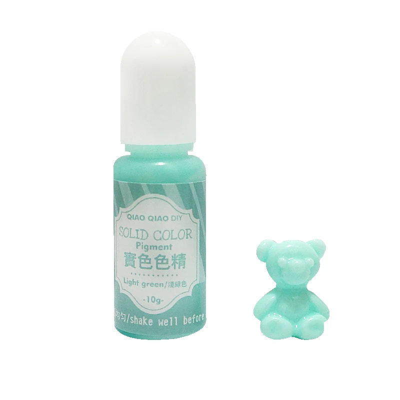Light green QIAOQIAO DIY 10 г УФ смола цветной пигментный лак твердый клей для силиконовой формы ювелирных изделий поделка рукоделие - Цвет: Light green