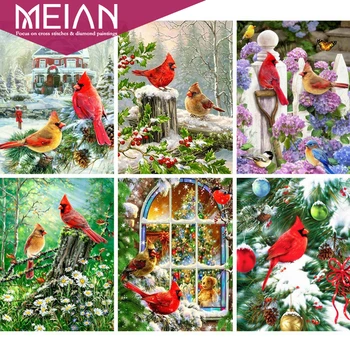 

2020 MEIAN Animal Diamond Painting Birds Cross Stitch Embroidery Animal 5d Diy Picture Rhinestones Handicrafts Home Decor Gift