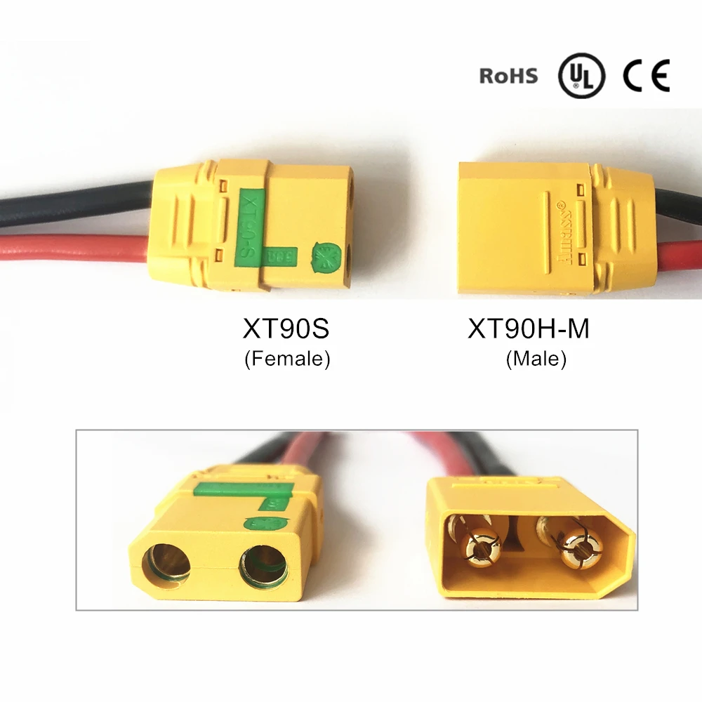 Connecteur XT90E-M Haute Puissance - Connecteur Fiable pour Batteries Connecteur XT90E-M Haute Puissance - Connecteur Fiable pour Batteries