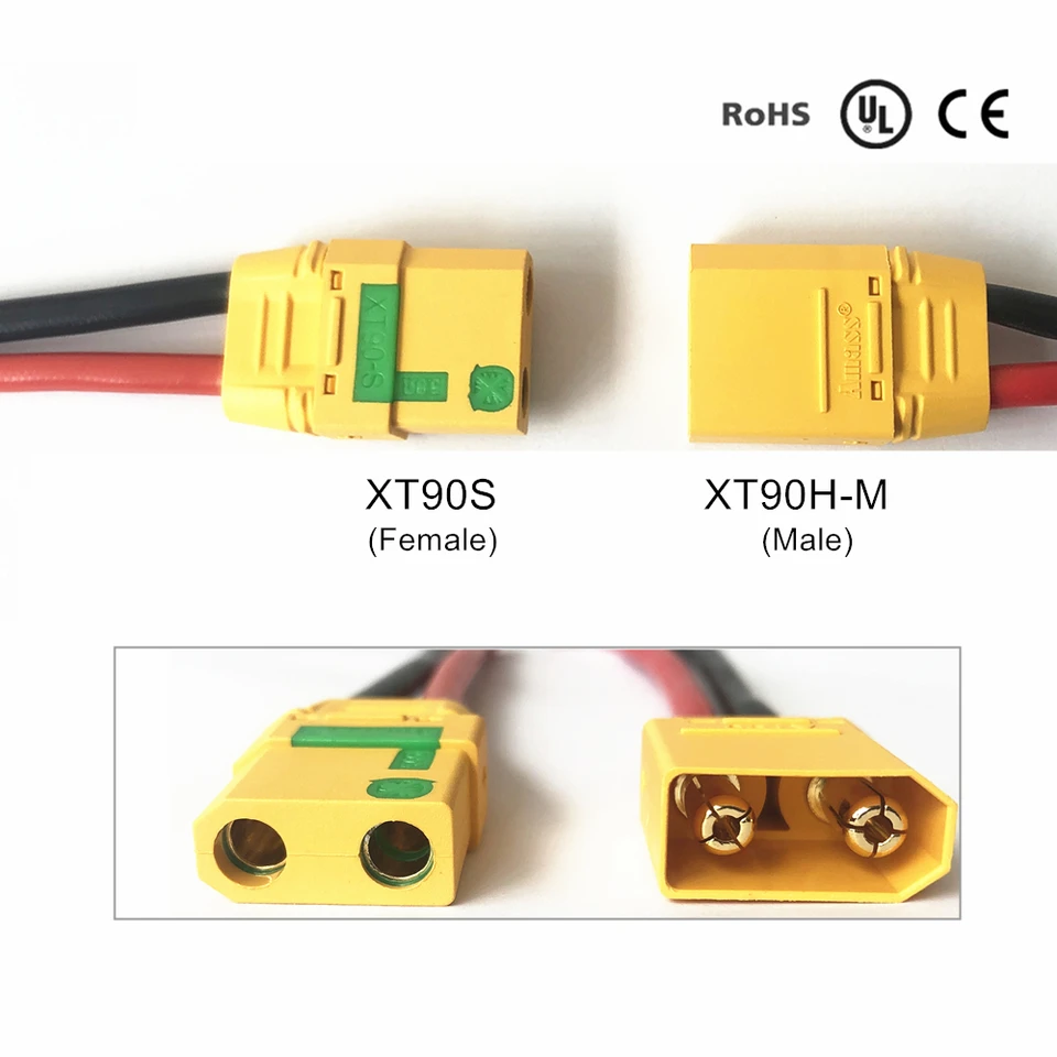 5 Paires De Connecteurs XT90-S Amass Anti-étincelles Mâle/femelle + Boîtier – Pour Voiture RC, Drone, Quadcopter