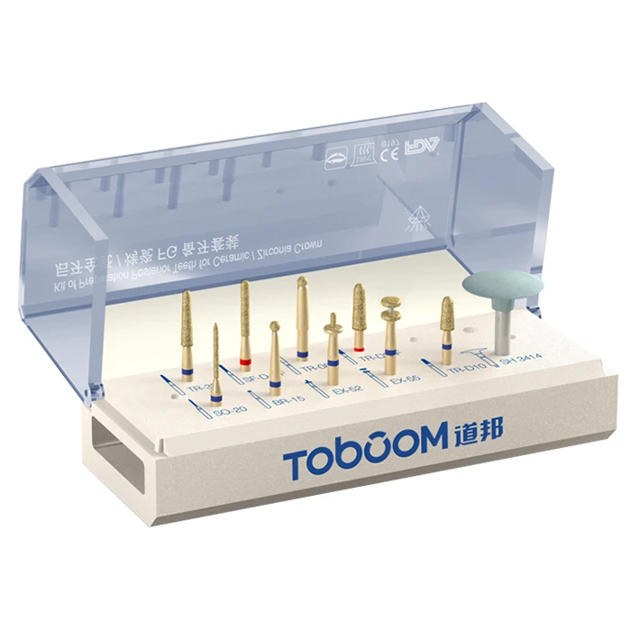 Frese Diamantate Dentali Kit FG0710D Per Preparazione Denti Posteriori In Ceramica E Zirconio Frese Ceramica Per Corona Dentale - Foto 10