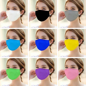 

Solid Candy Color Face Mask PM2.5 Filter Breathable Reusable Anti-Dust Windproof Adults Mouth Mask