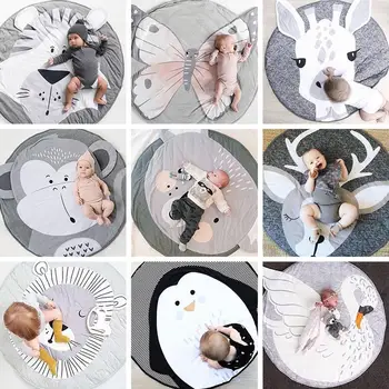 

Cartoon Baby Play Floor Mats Pad for Toddlers Kids Crawling Blanket Round Carpet Toys Rug for Kids Room Decoration Photo Props