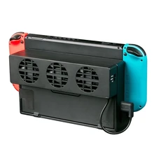 Dobe-ventilador de refrigeración para consola de juegos Nintendo Switch, Kit de accesorios de ventilación, DC 5V, USB, compatible con comando de refrigeración