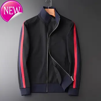 

quality informal High sweatshirt with raised neck, zipper and horizontal contrast, new men's tights