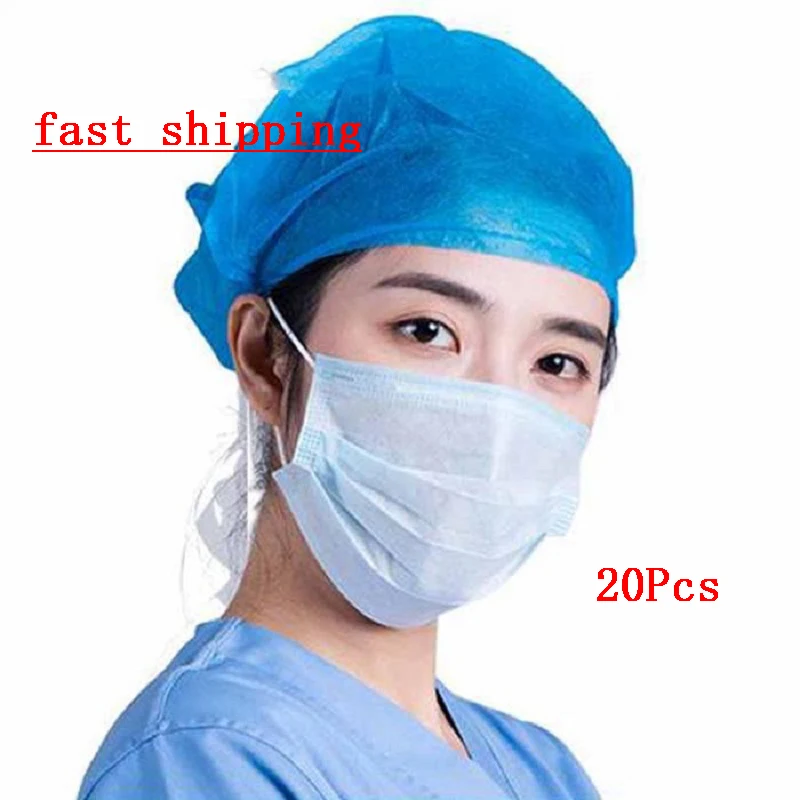 

20pcs Disposable Face Mask Anti Dust Anti Influenza Sanding Working Protective Disposable Masks Face Mouth Mask