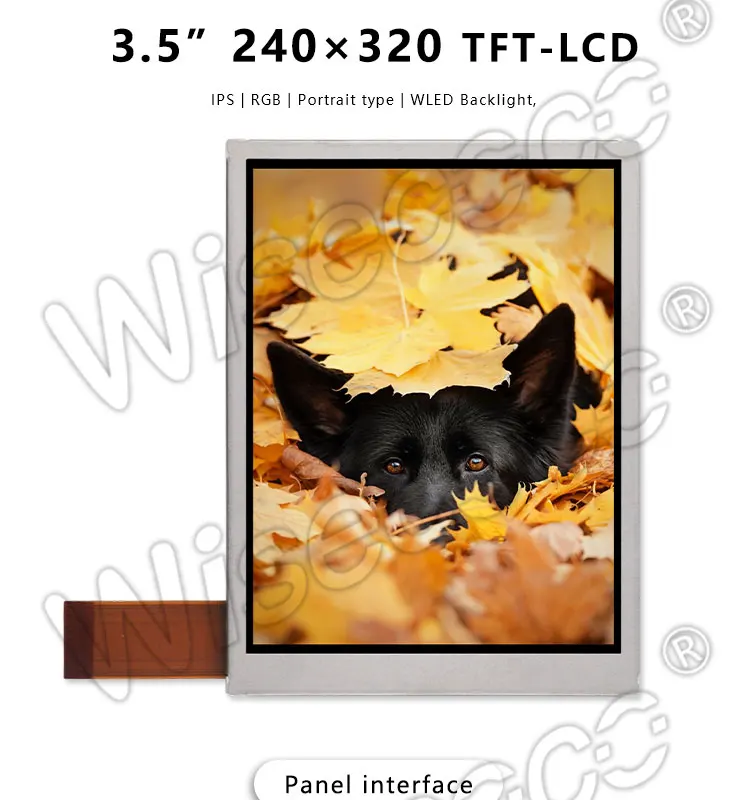 Wisecoco 3,5 дюймов 240*320 ips 60 Гц 39 шпильки экран дисплей для промышленного и портативные устройства можно крепить любые приспособления: PDA ЖК экран дисплей