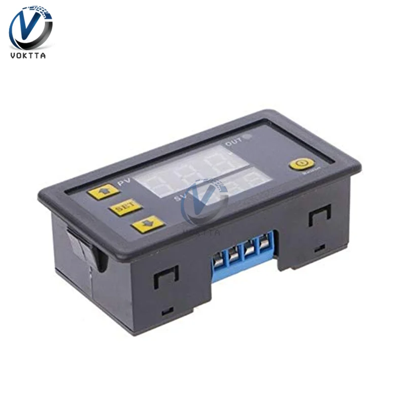 AC 110V 220V Cycle Timing Delay Relay Switch Dual Digital LED Display Cycle Timer Control Switch Module Adjustable Timing Relay