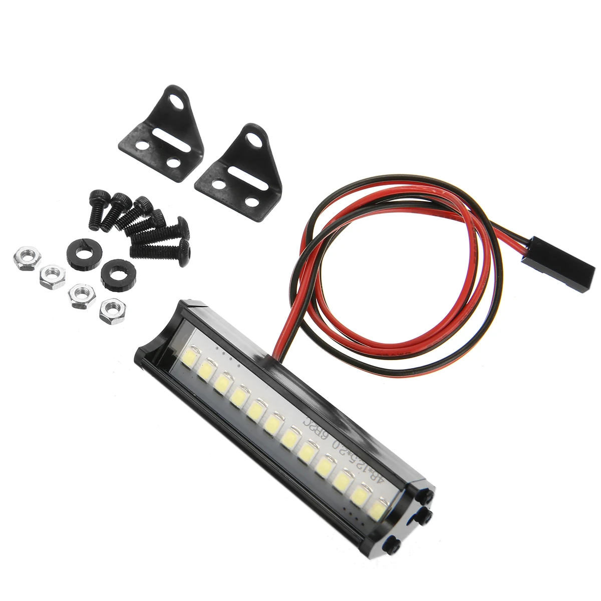 5V-7.4V Light Bar Super Bright For 1/10 RC Crawler Super Bright 12LED Light Bar Roof Lamp For 1/10 Crawler Car