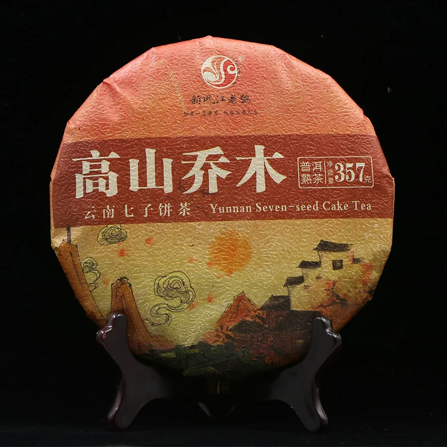 Чай Пуэр 2018 Gao Shan Qiao Mu Shu Pur er китайский чай Юньнань семь семян спелый 357 г | Дом и сад