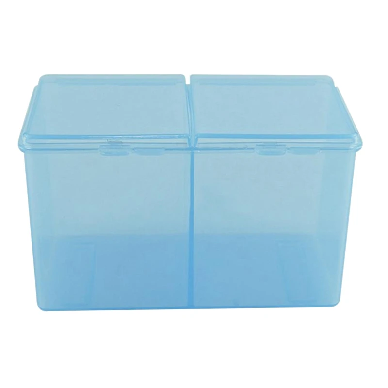 1 шт. многофункциональные ватные диски для маникюра чистые колодки двойная коробка для хранения сетки хлопковые прокладки покрытие для маникюра салфетки для очищения Pad Box Инструмент - Цвет: Синий