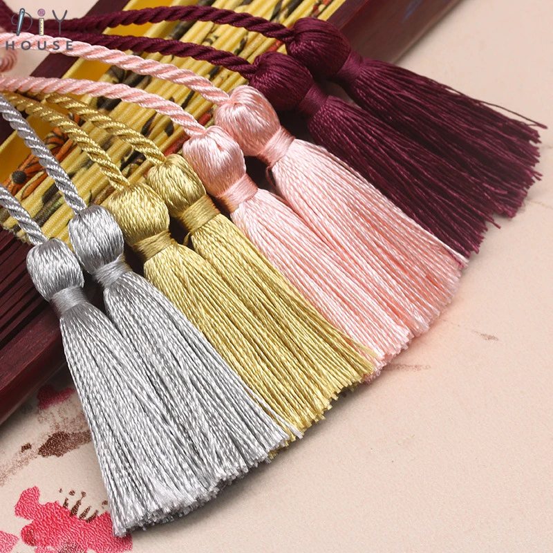 

5Pcs Two-end Long Rope Tieback Tassels Fringe DIY Crafts Home Textile Curtain Garments Decor Silk Cord Rope Tape Tassels Pendant