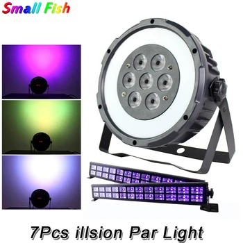 

Newest 7X10W illusion Par Light DMX RGBW 4in1 LEDs Professional Stage Lighting Effect Lights Disco Dance Floor Party DJ Lights