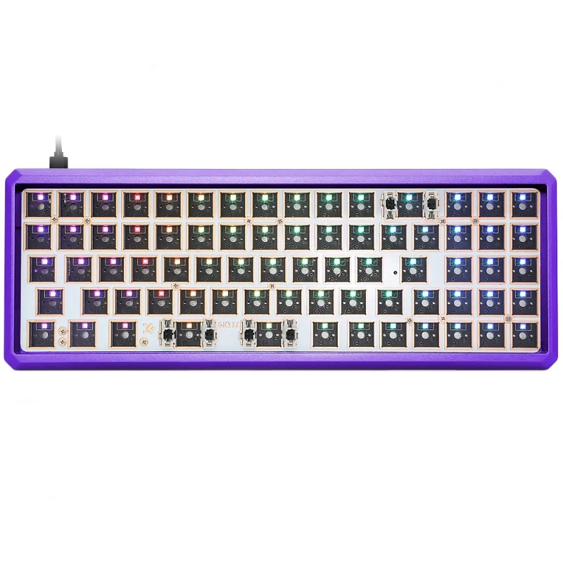 Gk73 68% механическая клавиатура rgb переключатель Светодиодная Горячая замена