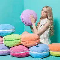 24 Styles Popular Round Soft Plush Filled Pillow Soft Cushion 15'' Macaron Shape Gift Home Decor Kids Toys Girls Birthday Gifts 1