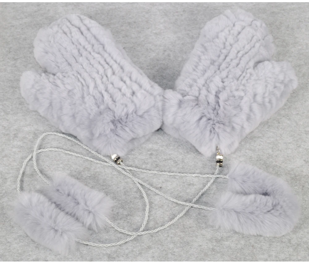 Горячая Распродажа, зимние перчатки из натурального меха, женские эластичные вязаные перчатки ручной работы, настоящий мех кролика, перчатки для улицы из натурального меха кролика