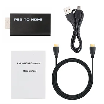 

for PS2 Hdmill Adapter for PS2 to HDMI Audio-video Converter Adapter AV HDMI Cable 1080P Audio and Video Converter