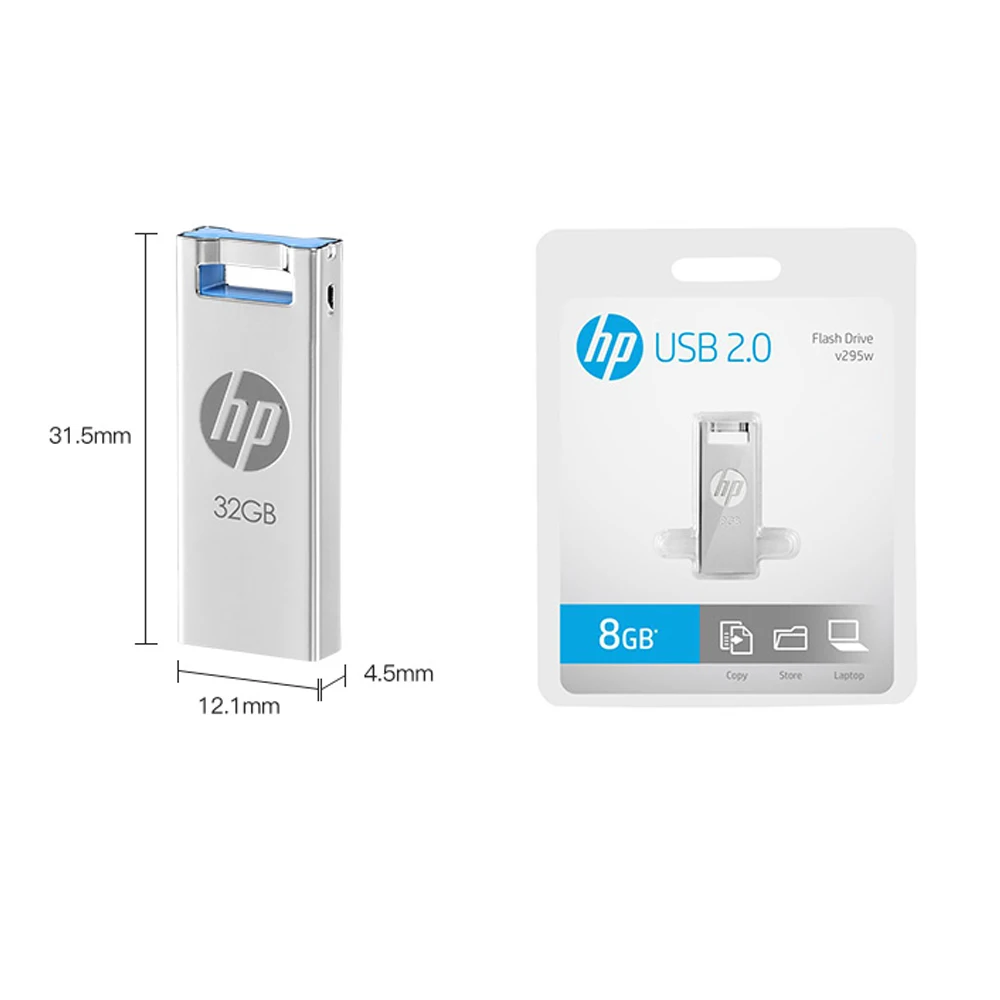 HP Mini Metal Usb 2.0 Flash Drive 64GB 32GB 16GB pendrive Portable Memory Stick Storage Flash Disk