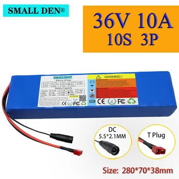 

36V 10Ah 18650 lithium battery pack 10S3P electric scooter modified bicycle motorcycle battery 500W high power, with 15A BMS