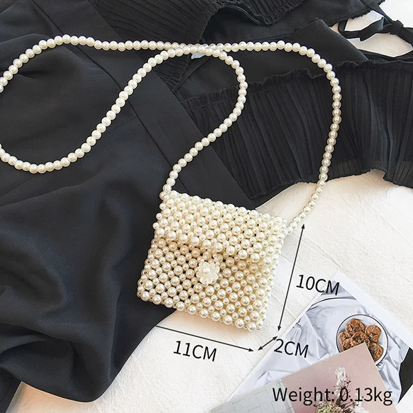 Жемчужный вечерний клатч, женские роскошные сумочки ручной работы, сумочки на цепочке и сумочки, дамские мини-сумки через плечо - Цвет: beige model G1