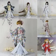 

1/6 1/4 1/3 Scale BJD Clothes Accessories Ancient Costume Vintage Japanese Kimono Yukata for BJD SD OB27 Dolls Model