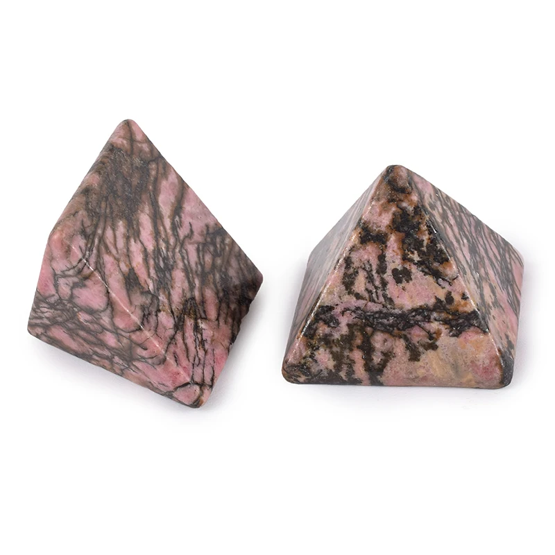 Rhodonite Пирамида статуэтки, миниатюры исцеляющая энергия египетская статуя фэн шуй натуральный камень Египетский кристалл модель домашний Декор подарок