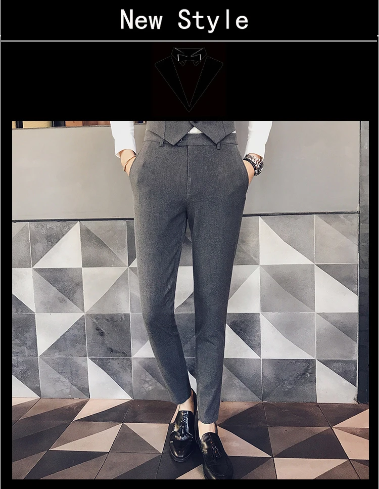 Модный мужской костюм комплект Slim Fit Комплект из 3 предметов, костюм-смокинг Свадебный, выпускной, для жениха, строгая одежда, костюмы пиджак для костюма Masculino(куртка+ брюки+ жилет