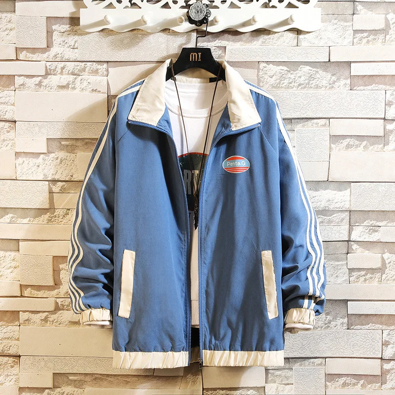

Jacket Men's Spring and Autumn Stand Collar Korean Version of Ins Trend Youth Student Sports Jacket 2020 New Clothes