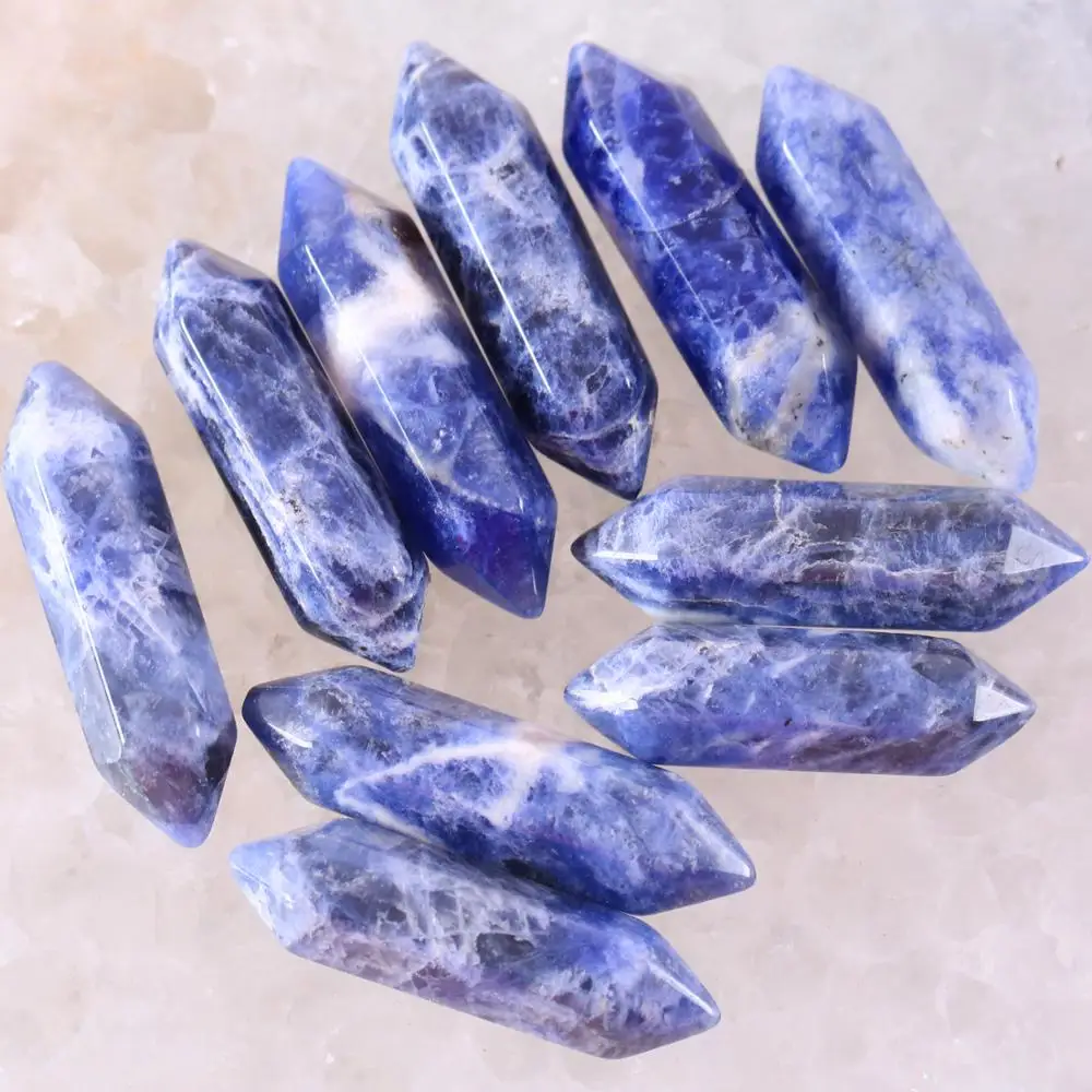 Натуральные камни 8x32 мм шестигранные бусины синего содалита для исцеления с