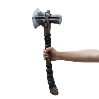 

[Funny] The avengers 4 Thor Stormbreaker Tomahawk Hammer figure toy Collection model kids child gift cosplay Costume party toys