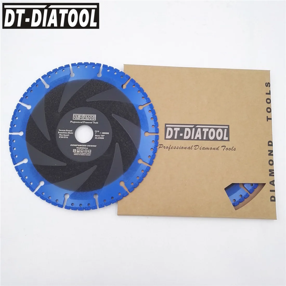 DT-DIATOOL 2шт 180 мм/" Вакуумные Паяные алмазные режущие диски для многоцелевой спасательной алмазной пилы чугунные металлические пилы