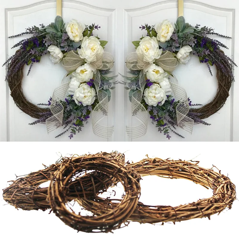 

MEIDDING Wedding decoration for weddings 10-30cm Rattan Wreath DIY Wedding Wreaths Home Door Decor Ornaments Garland Easter