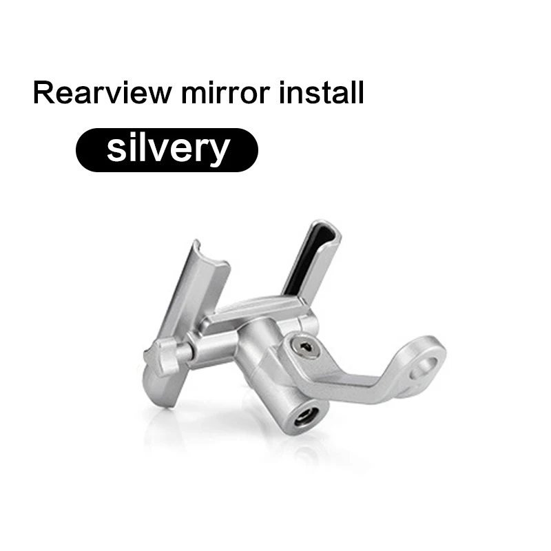 Silver Держатель для мотоцикла, велосипеда, телефона, алюминиевый сплав, регулируемый держатель для мобильного телефона, держатель для велосипеда, держатель для руля, gps кронштейн - Цвет: Silver