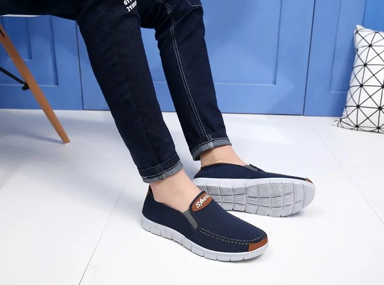 

Light MEN'S SHOES Spring And Autumn MEN'S Canvas Shoes Casual Shoes Middle-aged Slip-on Old Beijing Cloth Shoes