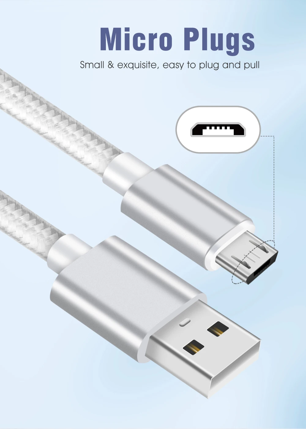 2A Nylon Micro USB Cable Fast Charge USB Data Cable for Samsung Vivo LG Lenovo Tablet Android Mobile Phone USB Charging Cord 2A Nylon Micro USB Cable Fast Charge USB Data Cable for Samsung Vivo LG Lenovo Tablet Android Mobile Phone USB Charging Cord