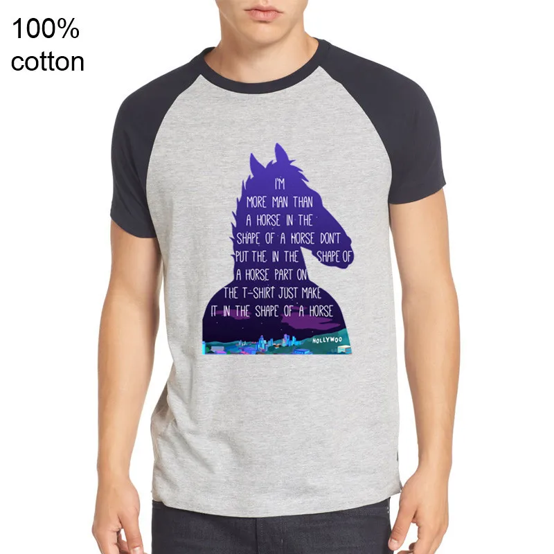 

Bojack Horseman t shirts Men fashion Letter Print T-Shirts funny cartoon o-neck short sleeve t shirts male summer top camiesetas