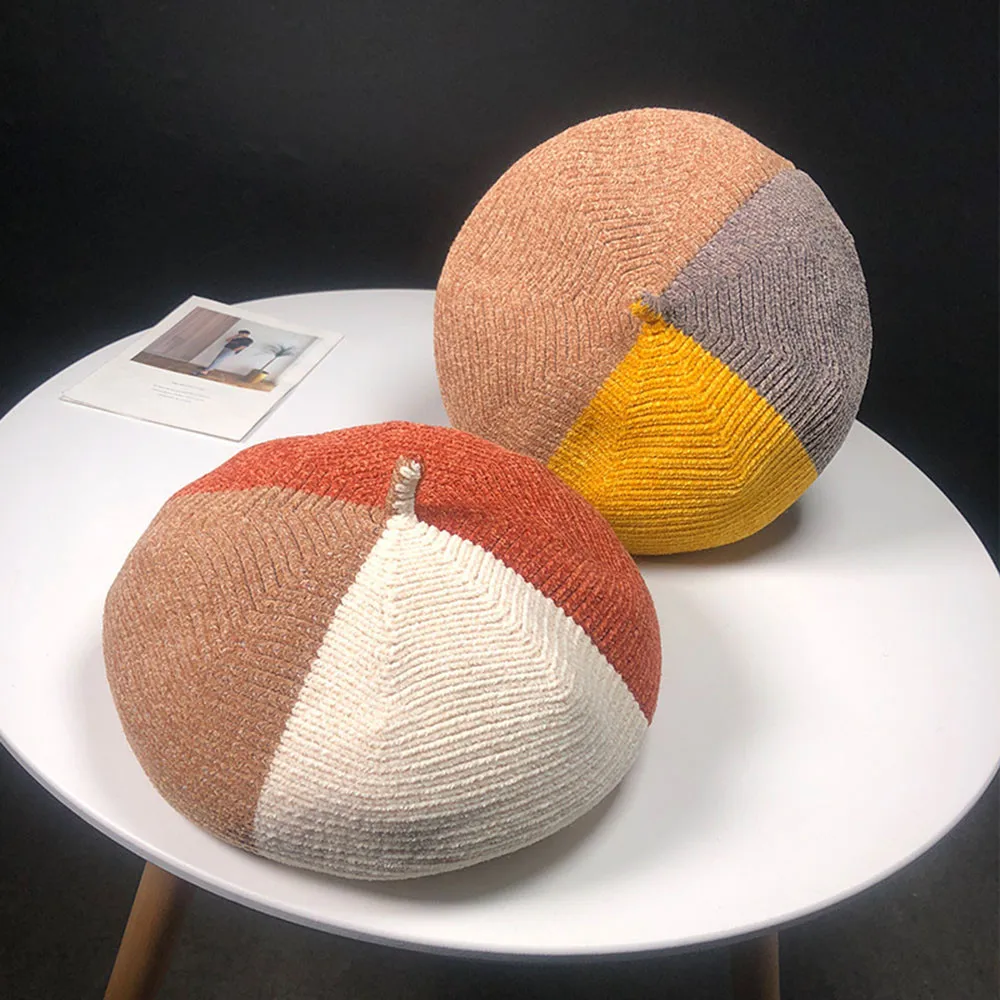 Womail шапка, сезон осень-зима Для женщин теплые модные Colorblock(цветовой блок), из шерсти высокого качества удобные boinas para mujer Повседневное стильный берет