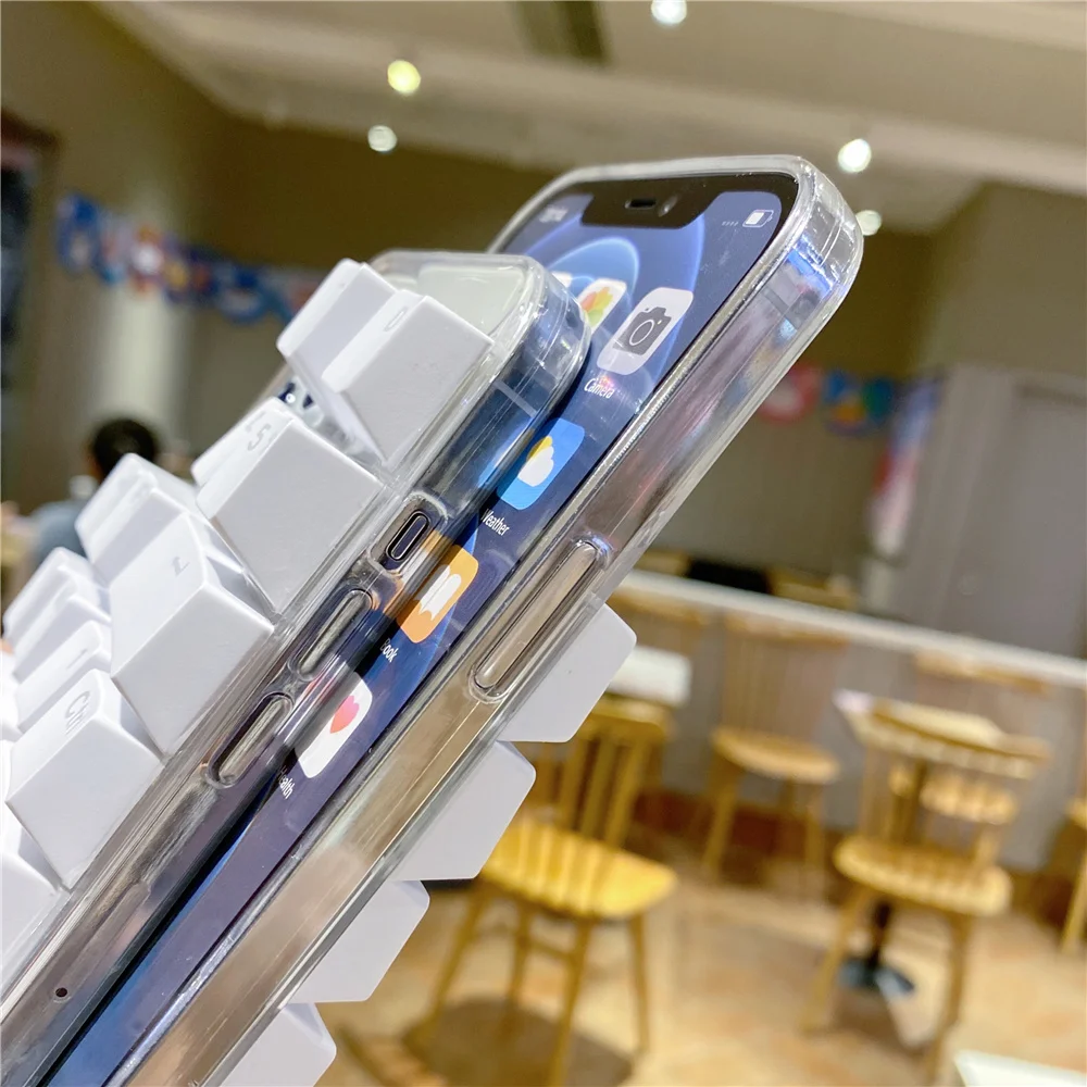 Funny 3D keyboard Transparent case for iPhone 5