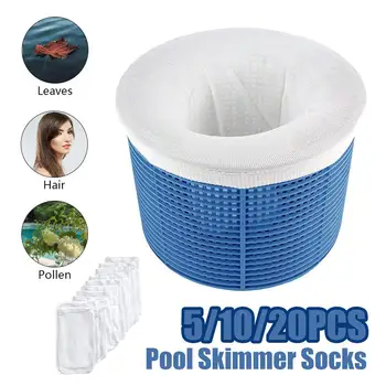 

5PCS Pool Skimmer Socks Filters Baskets Skimmers Filter Cleans Debris Tool For In-ground Above Ground Pools Accessories
