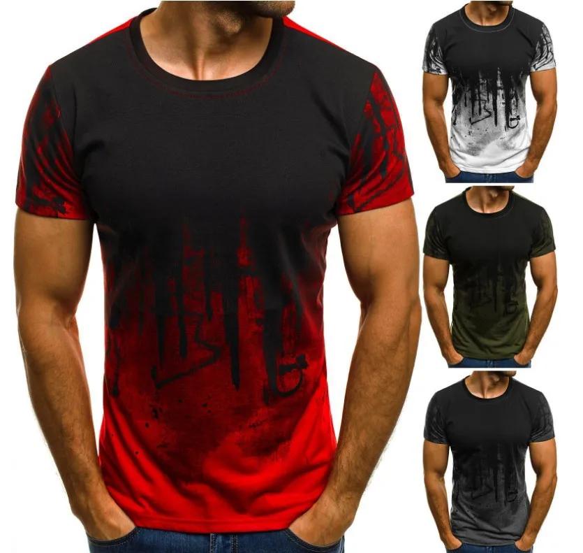 Summer hot sale 3D Printed T-Shirt Ink Draw Pattern Short Sleeve tops Casual Tops Tees Fashion O-Neck Tshirt Male