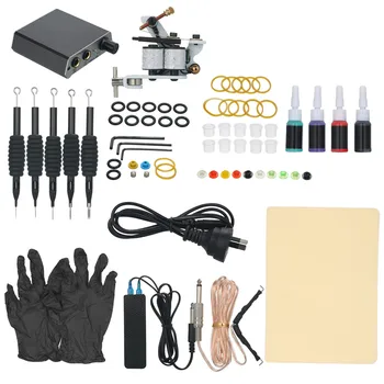 

Professional Tattoo Machine Kit Tattoo Power Supply Coils Guns with Needles for Permanent Makeup tattoo supplies тату машинки