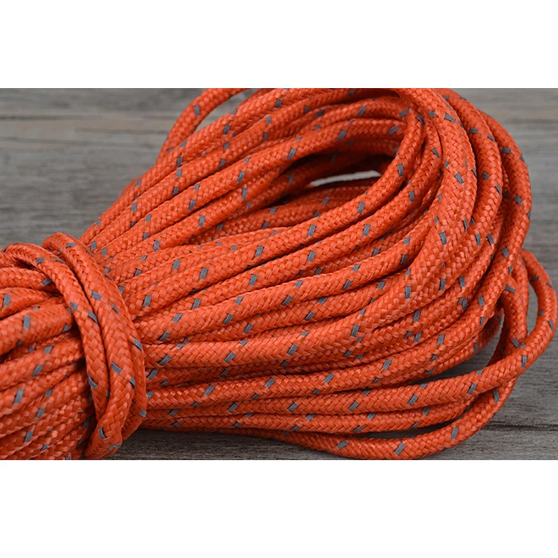 Reflective Tent Ropes 4pcs/pack High Strength 2m Length Wind Rope with Buckle Outdoor Camping Windproof Accessories outdoor tent ropes camping tent accessories camping cord buckles camping rope buckle