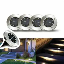 Круговой водонепроницаемый IP65 8 светодиодный солнечный подземный светильник s солнечный похороненный напольный светильник Открытый сад дорожка наземный светильник s